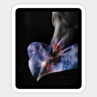 Galaxy Enveloping the Body Sticker